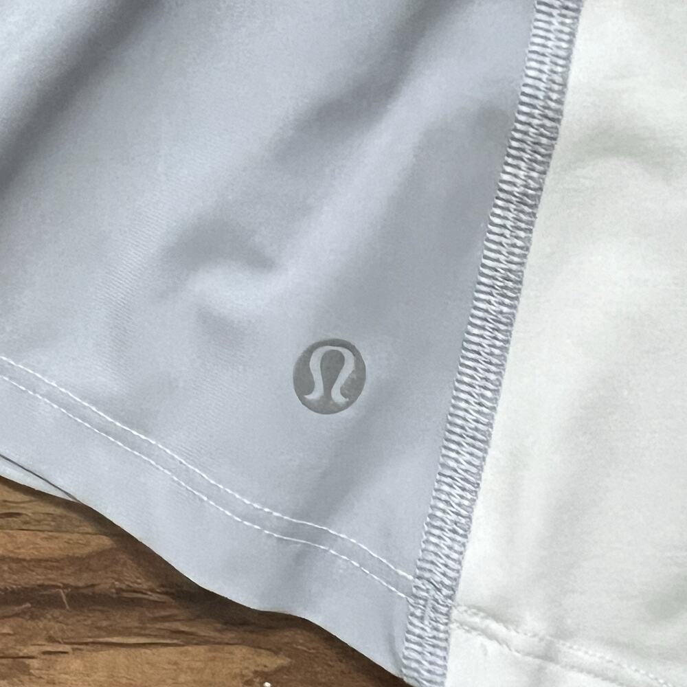 Lululemon Women Trail Bound Long Sleeve White Clear Mint Green Thumbhole Shirt 6 - Picture 7 of 10
